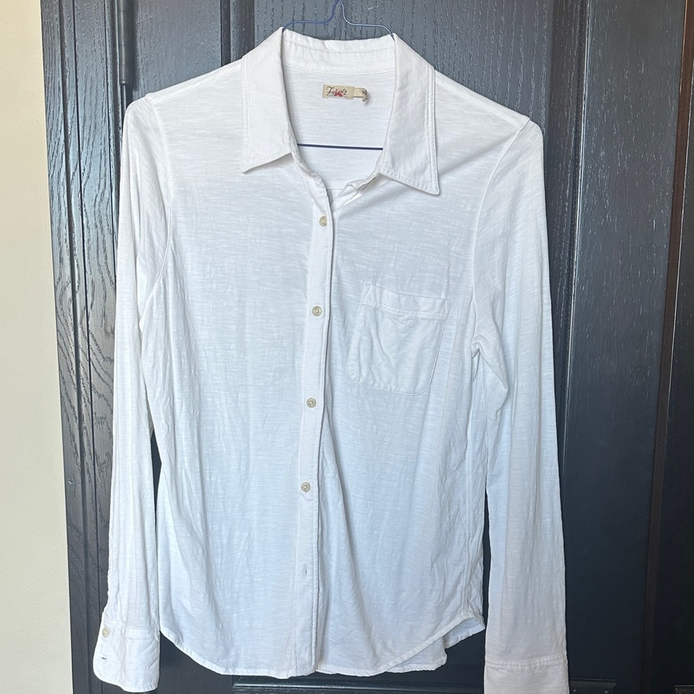 Faherty White Casual Button Down Shirt